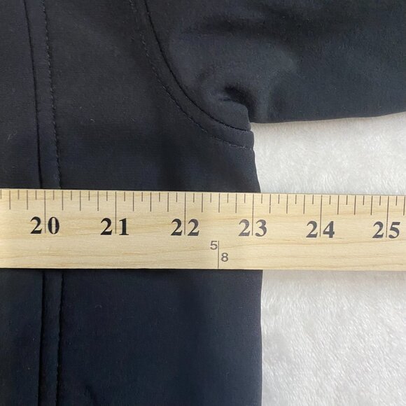 New Balance Mens Large Black Gray Full Zip Soft Shell Long Sleeve Jacket 130893 - Picture 12 of 13